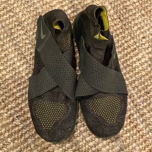 Black and Green Slip-On Sneakers